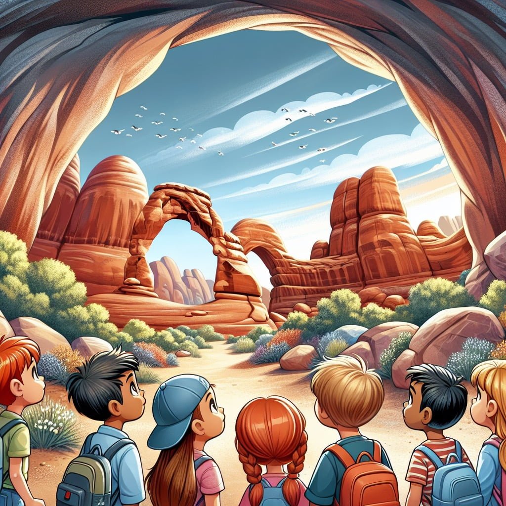 Fun fact for kids about the natural stone arches of Arches National Park