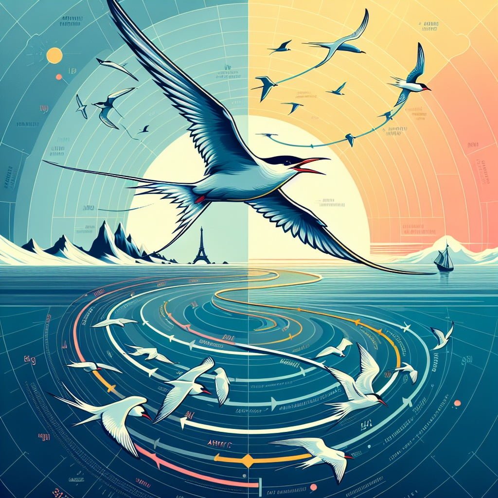 Fun fact for kids about the Arctic Tern's migration