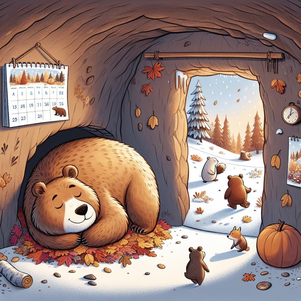 Fun fact for kids about bear hibernation