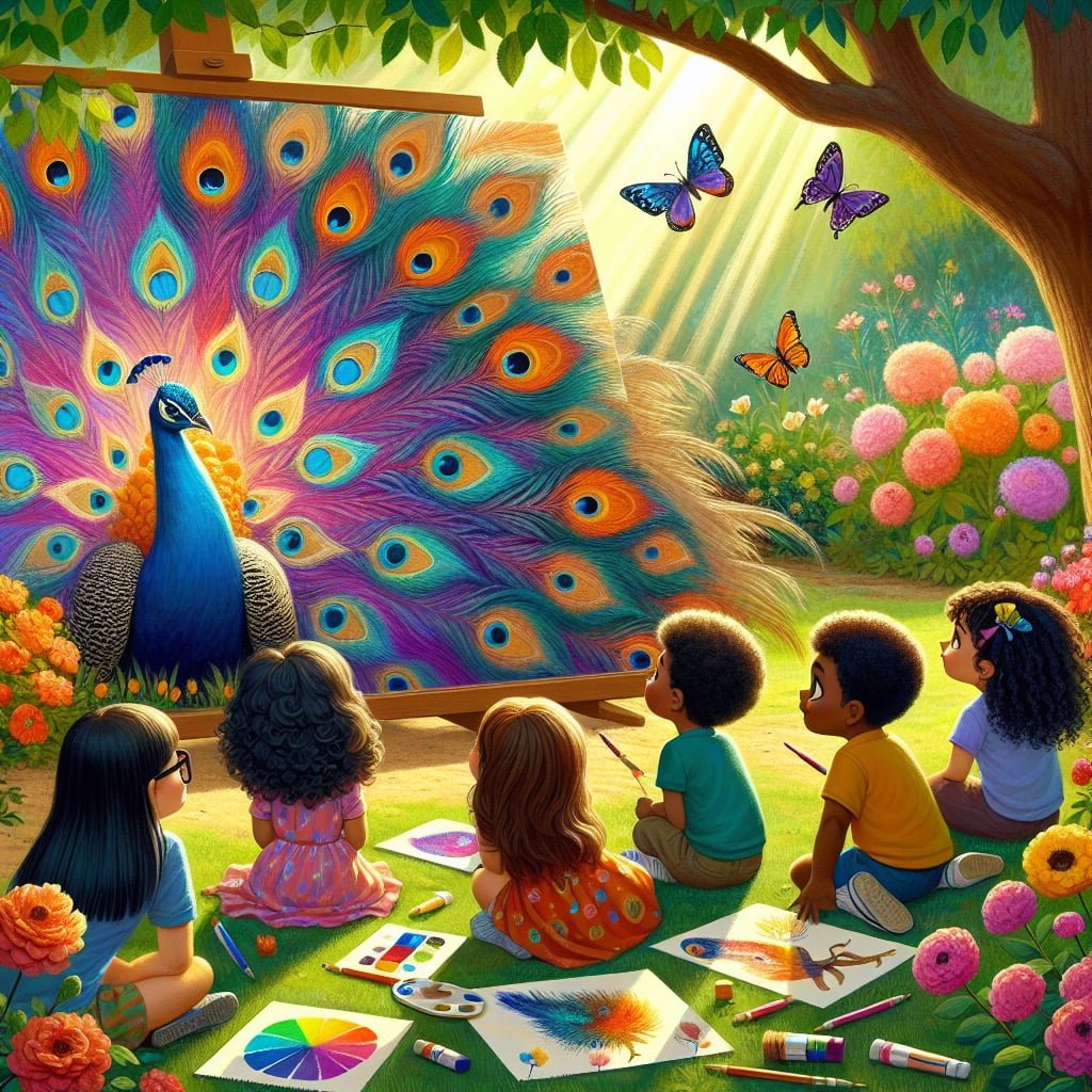 Fun fact for kids about a bird seeing different colors