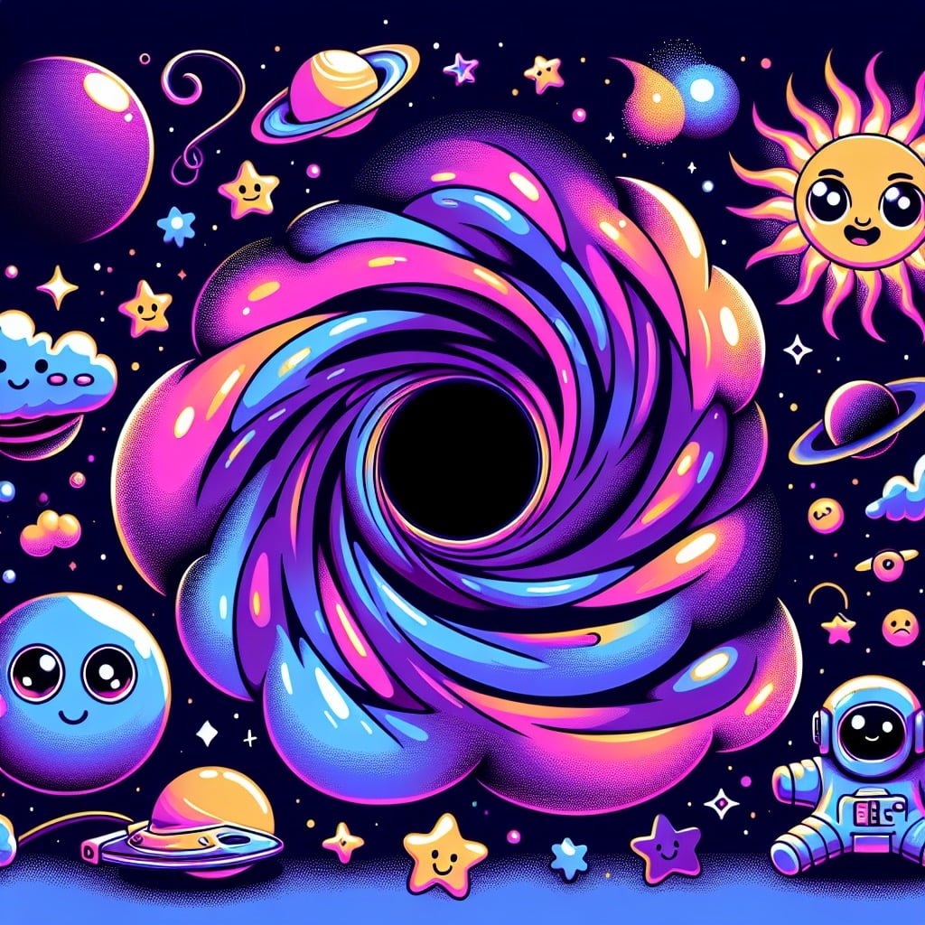 Fun fact for kids about a black hole in space