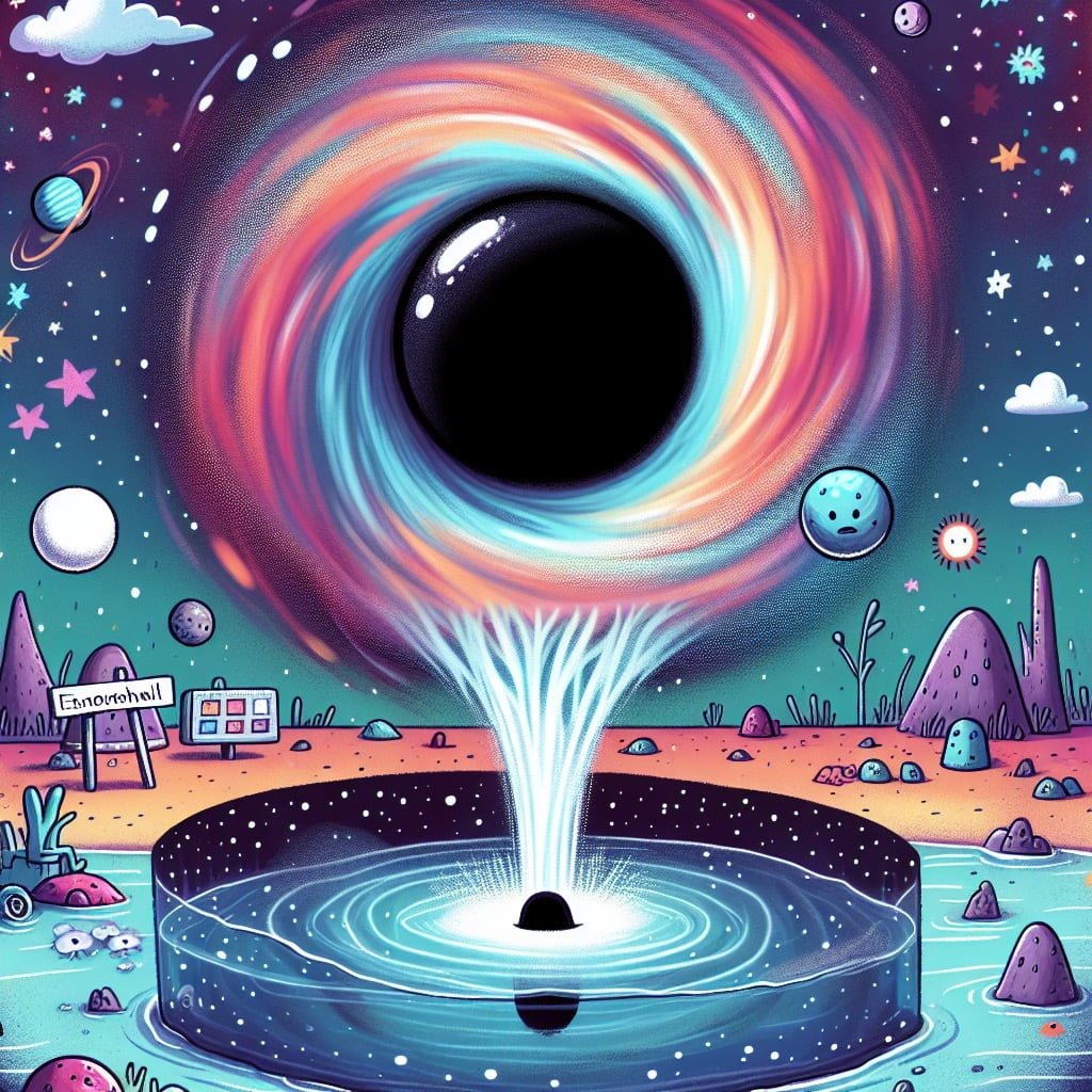 Fun fact for kids about evaporation of a black hole