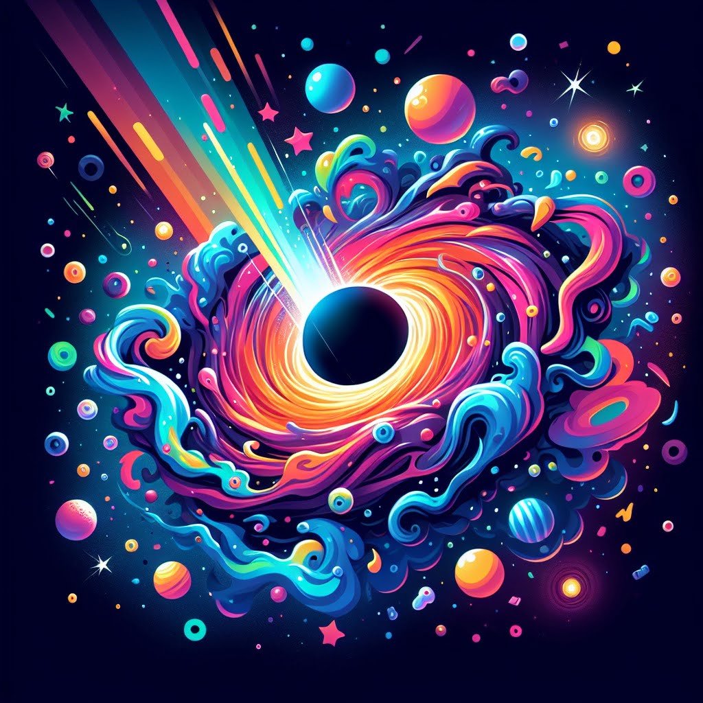Fun fact for kids about a glowing black hole