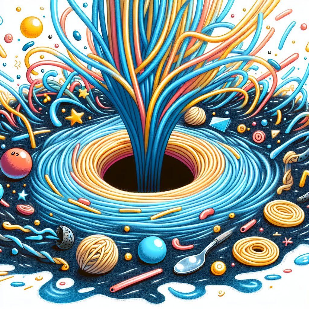Fun fact for kids about spaghettification in a black hole