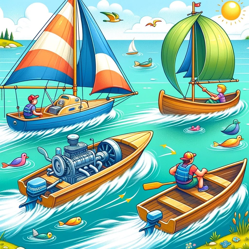 Fun fact for kids about boat propulsion