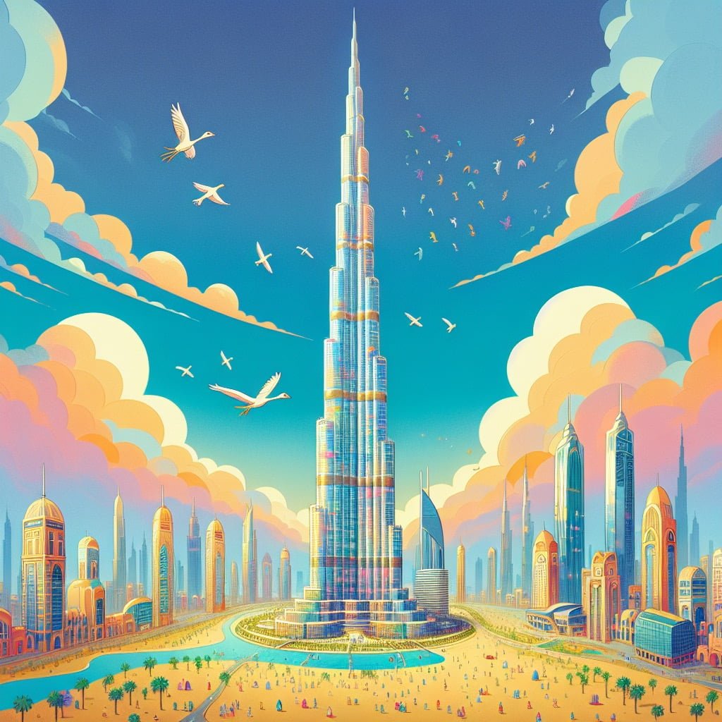 Fun fact for kids about the Burj Khalifa in Dubai