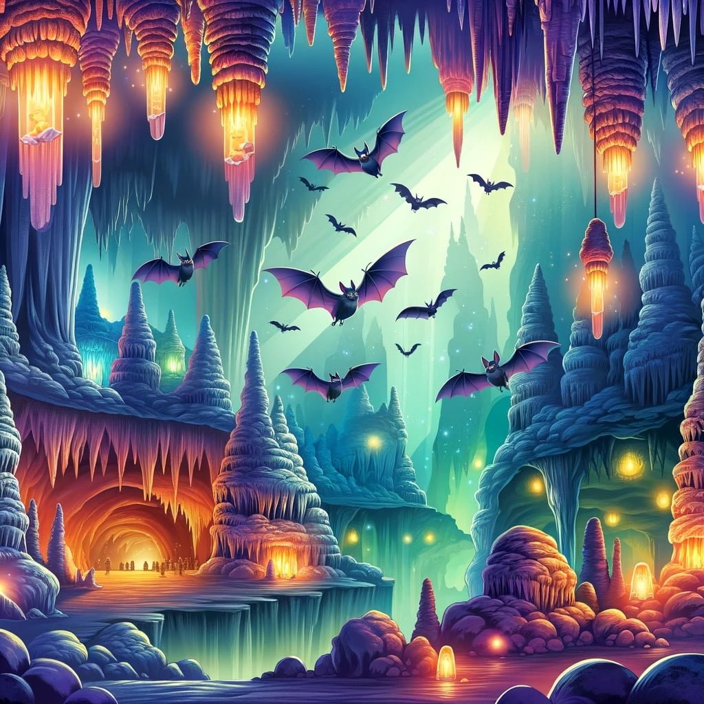 Fun fact for kids about the underground caverns of Carlsbad Caverns National Park