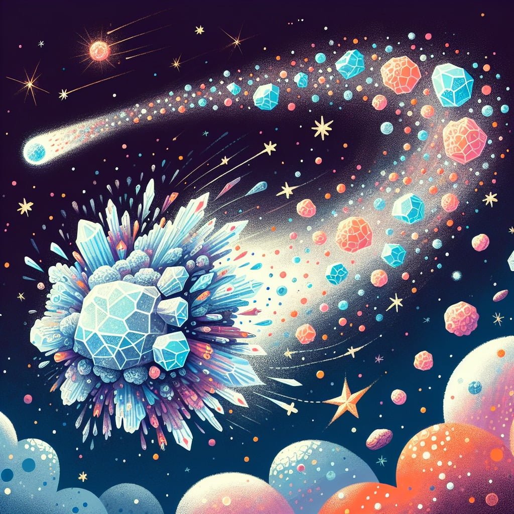 Fun fact for kids about comet ice and dust