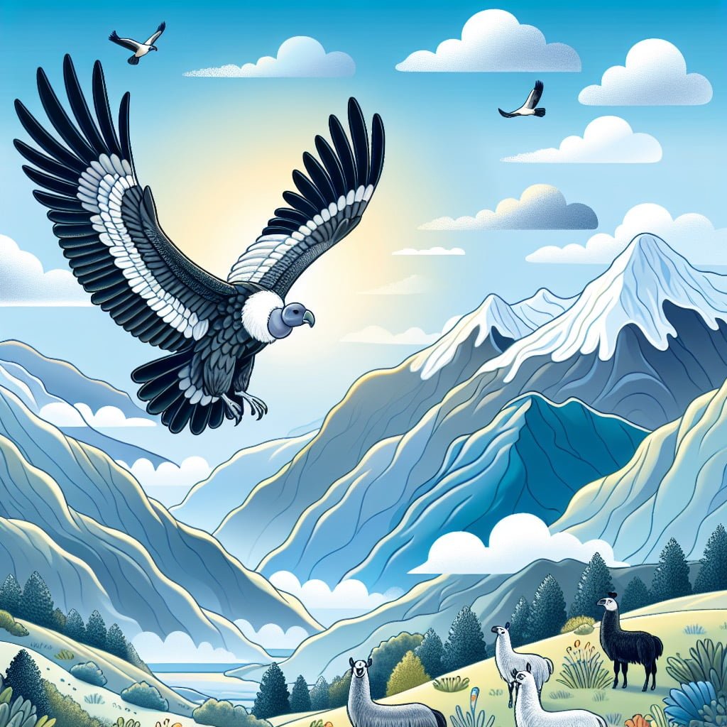 Fun fact for kids about the Andean Condor's wingspan