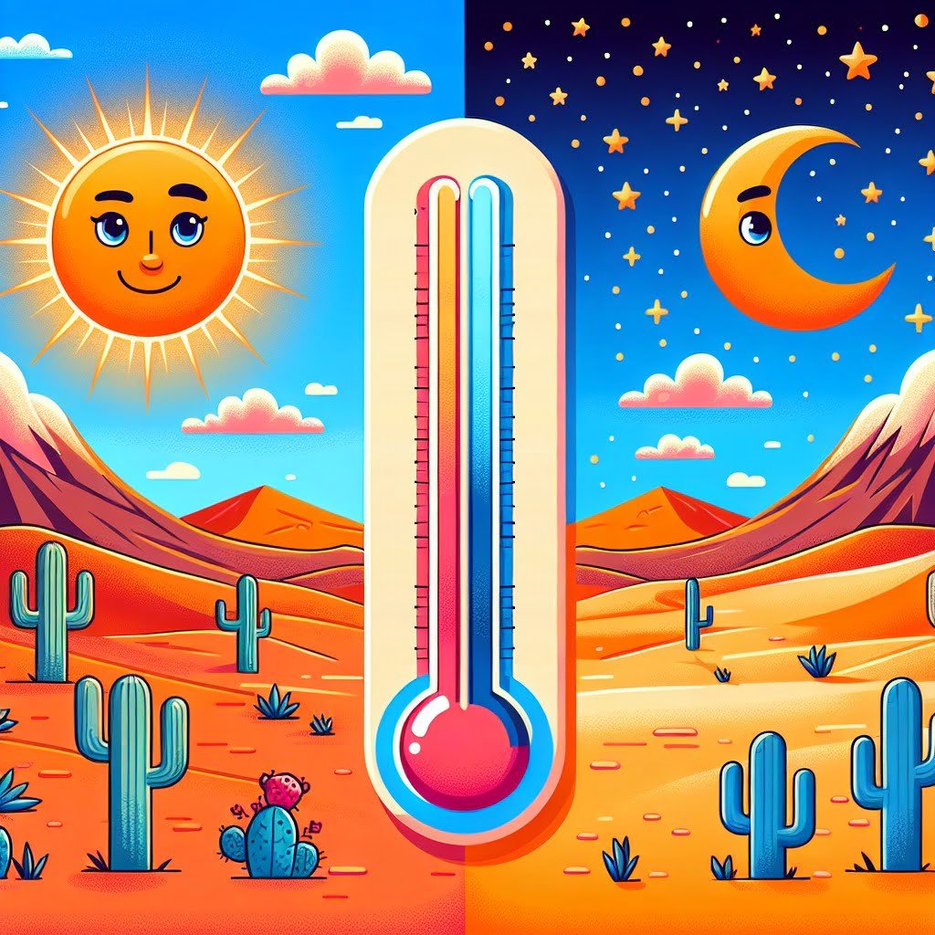 Fun fact for kids about desert temperature