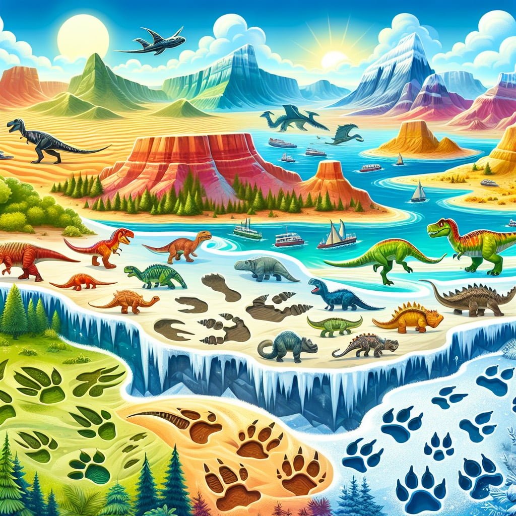 Fun fact for kids about dinosaur footprints