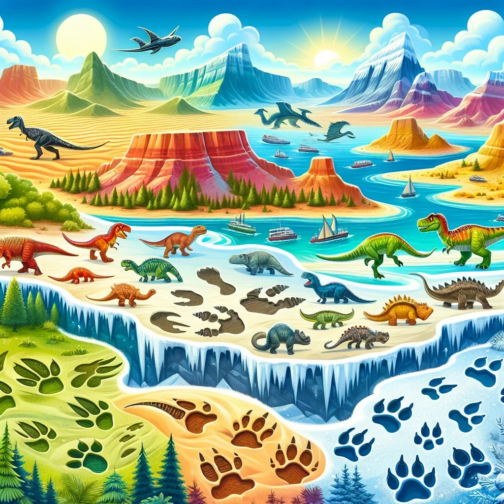 Fun fact for kids about dinosaur footprints