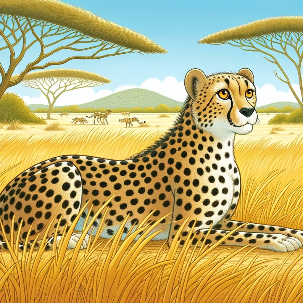 Fun fact for kids about cheetah's camouflage