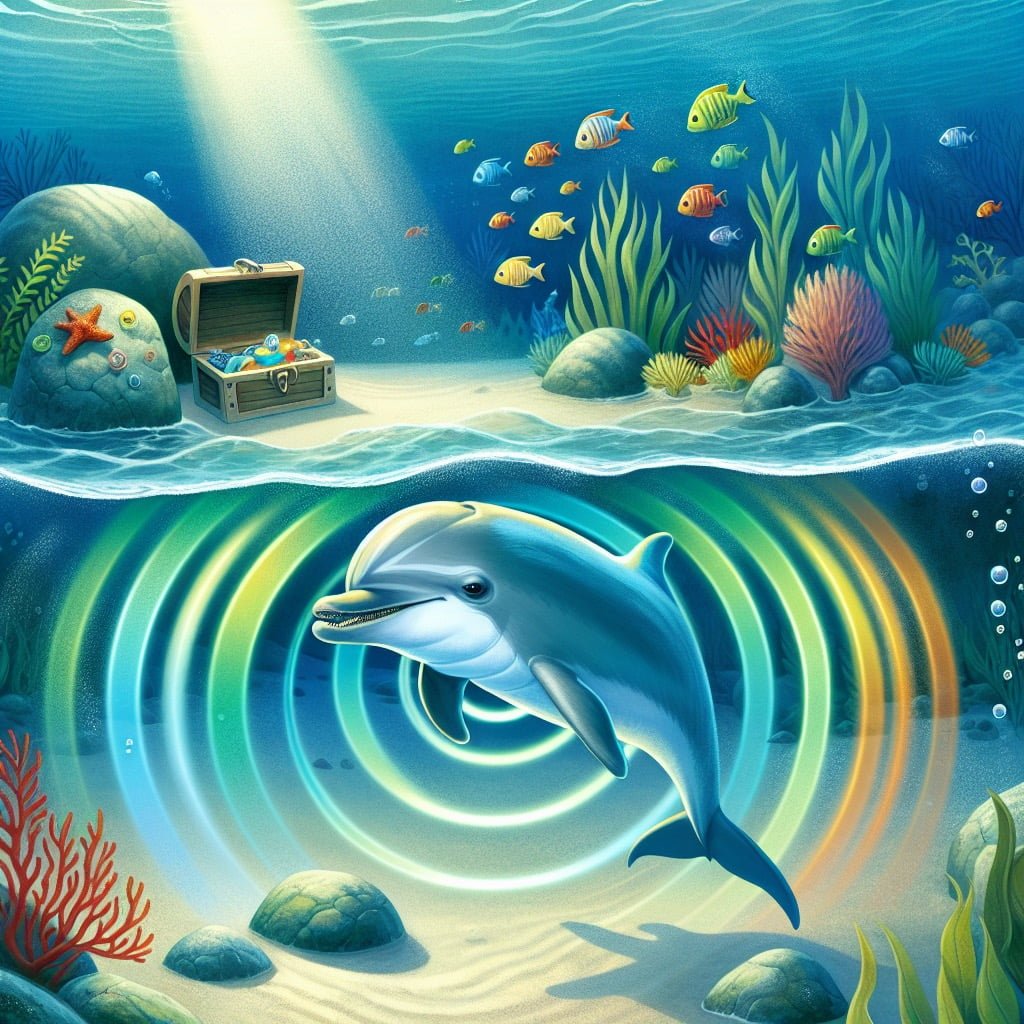 Fun fact for kids about dolphins using echolocation