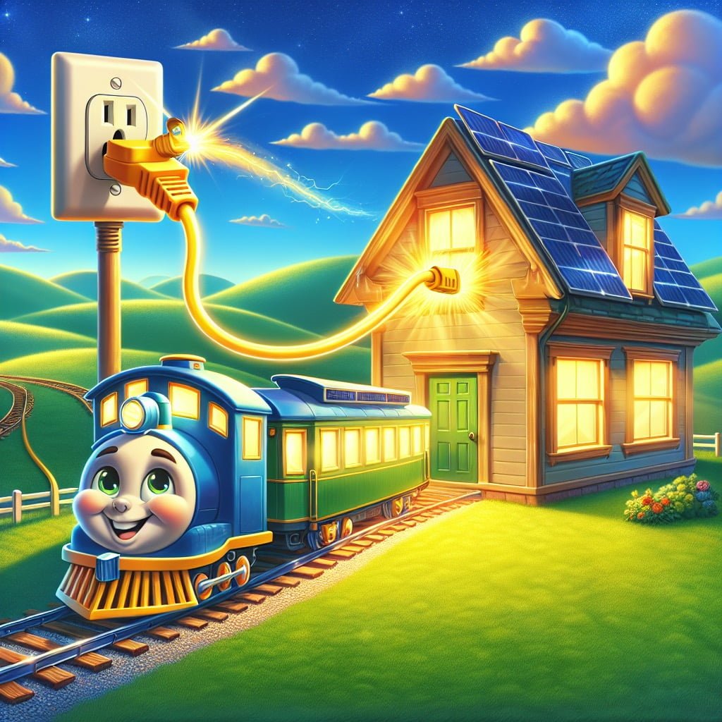 Fun fact for kids about an electric train