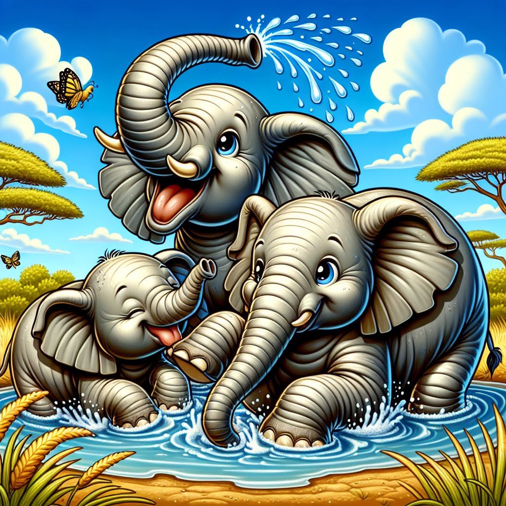 Fun fact for kids about how Elephants cool down