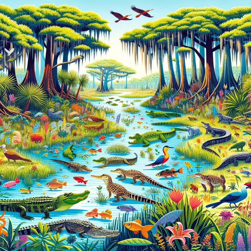 Fun fact for kids about the unique ecosystem of the Everglades National Park