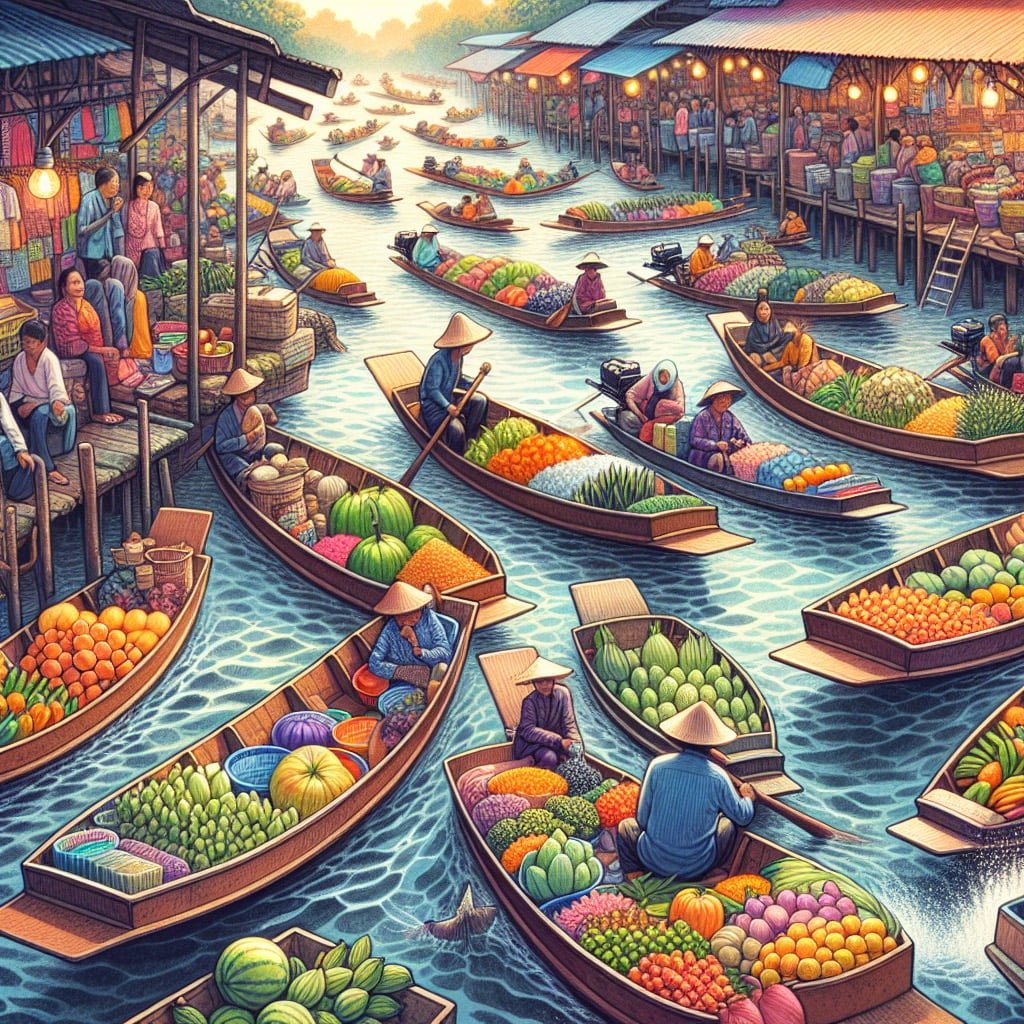 Fun fact for kids about Floating Markets