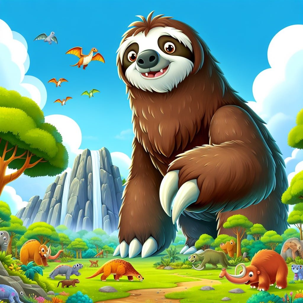 Fun fact for kids about prehistoric giant ground sloth