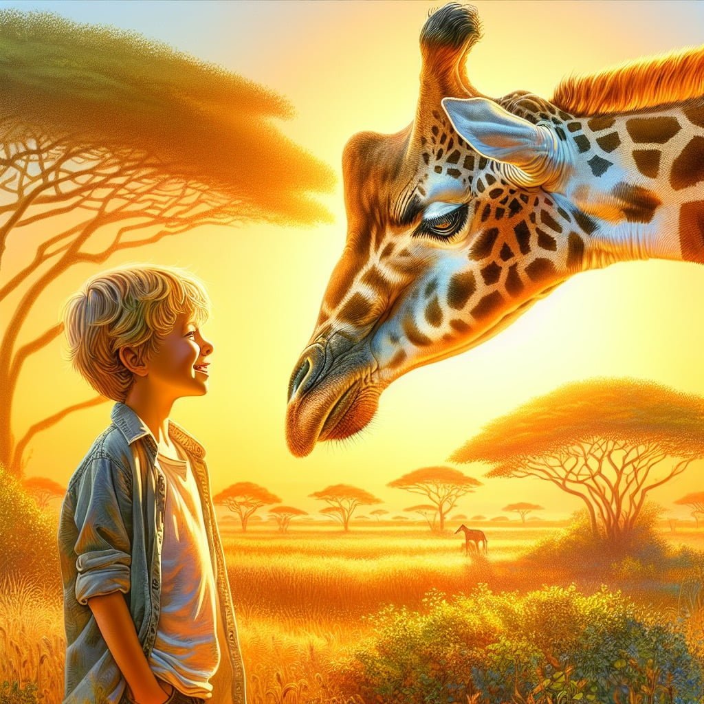 Fun fact for kids about giraffes rubbing necks