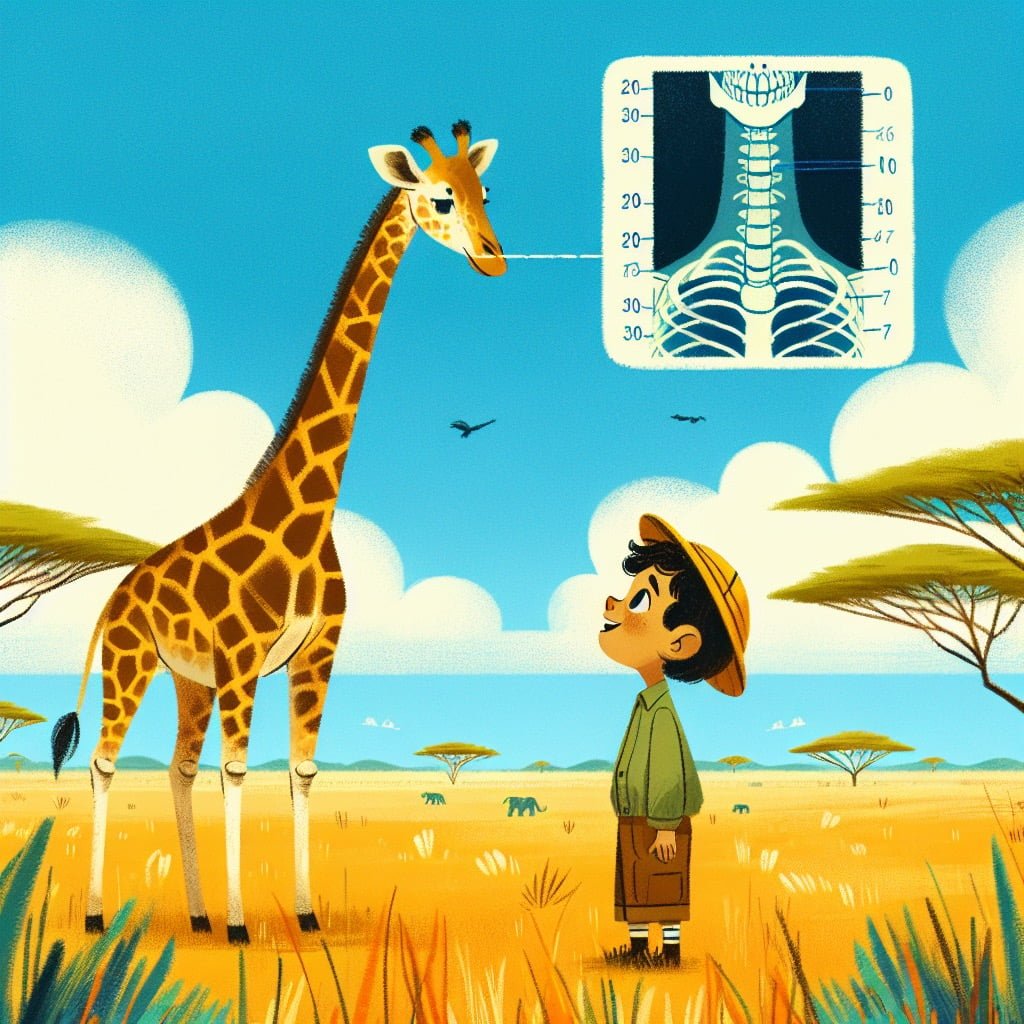 Fun fact for kids about giraffe's neck