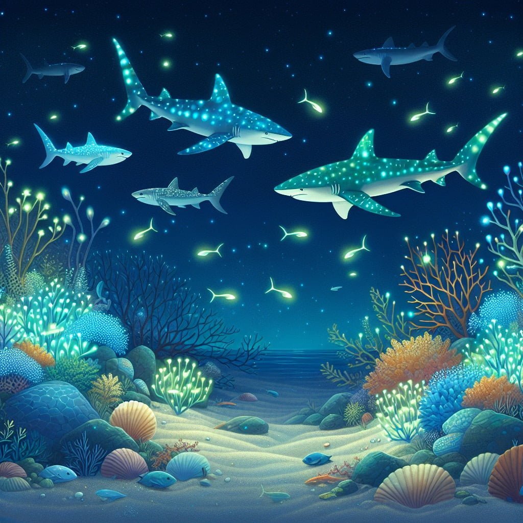 Fun fact for kids about a glowing shark