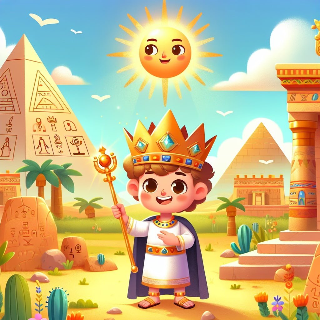 Fun fact for kids about Tutankhamun's golden scepter
