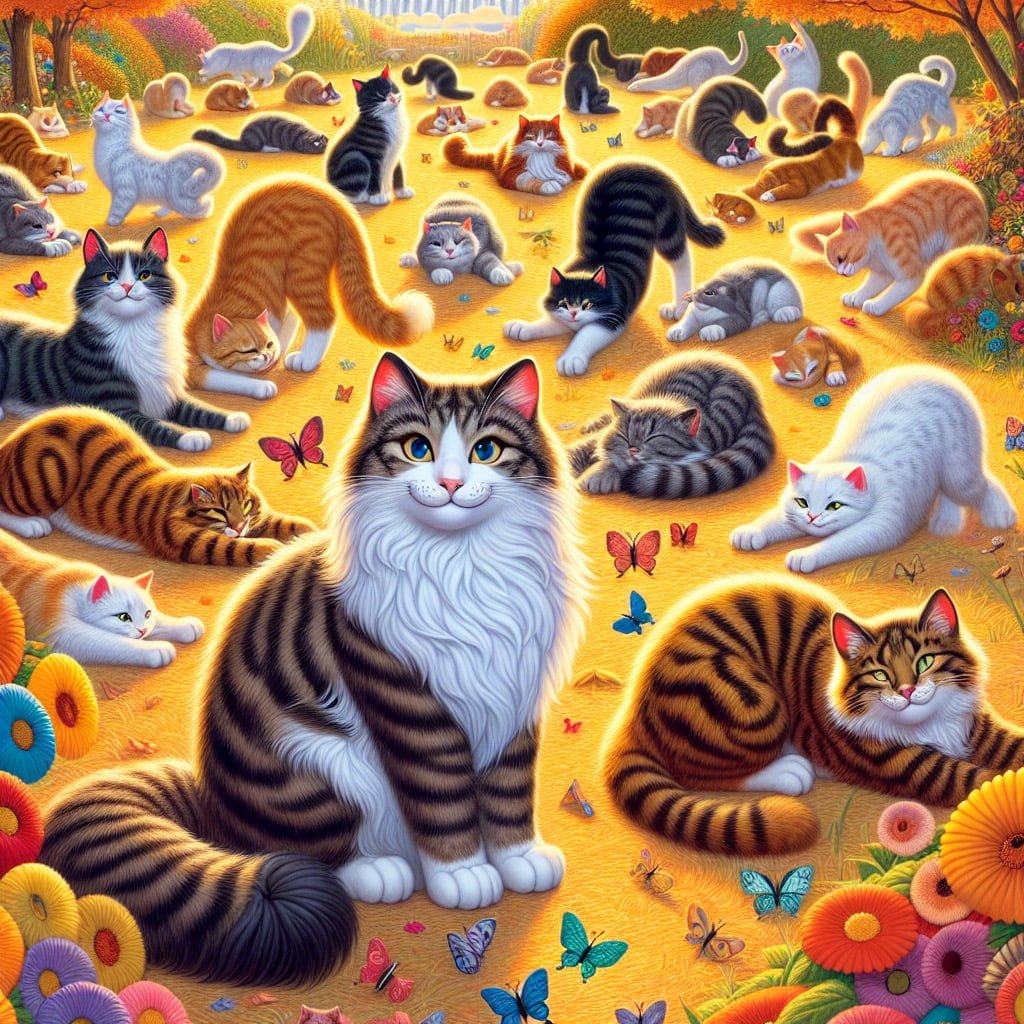 Fun fact for kids about clowder of cats