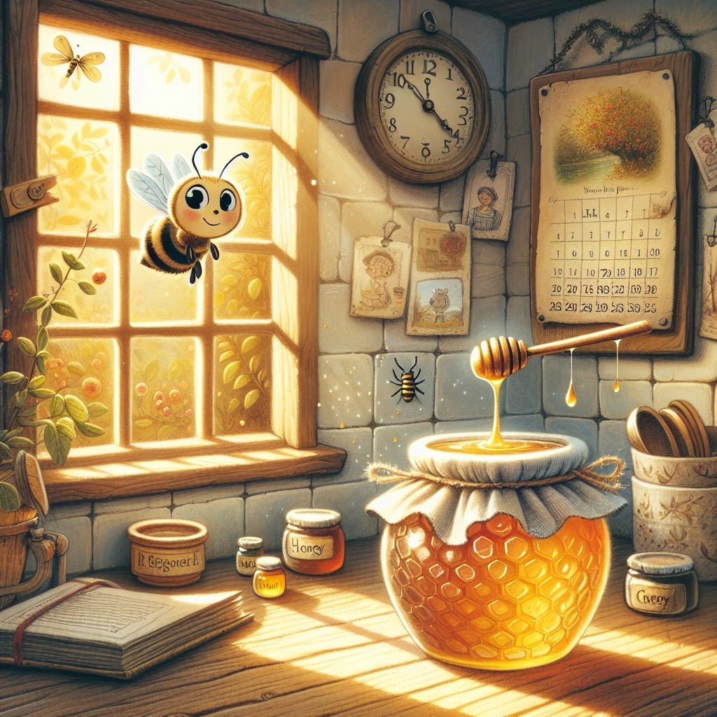 Fun fact for kids about a jar of honey