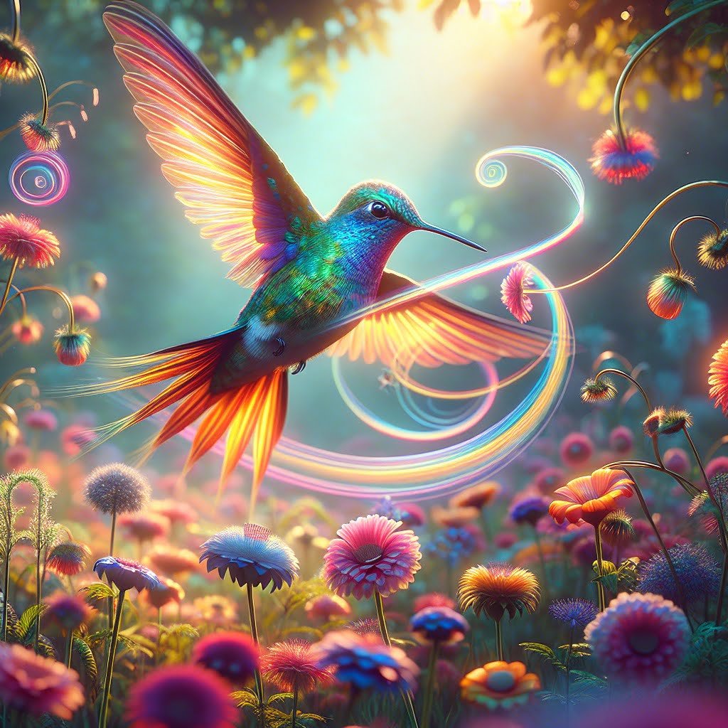 Fun fact for kids about a hummingbird flying