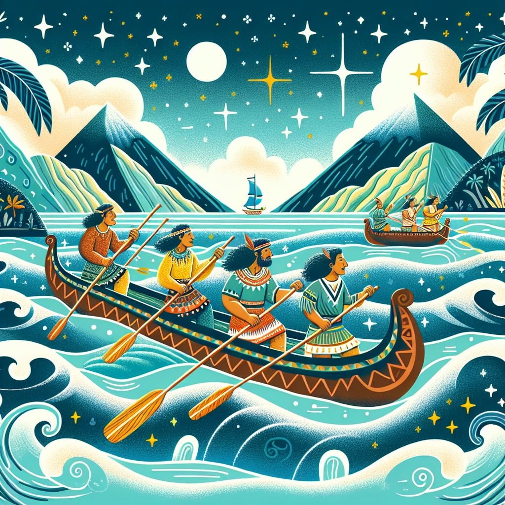 Fun fact for kids about indigenous explorers charting the Pacific Ocean