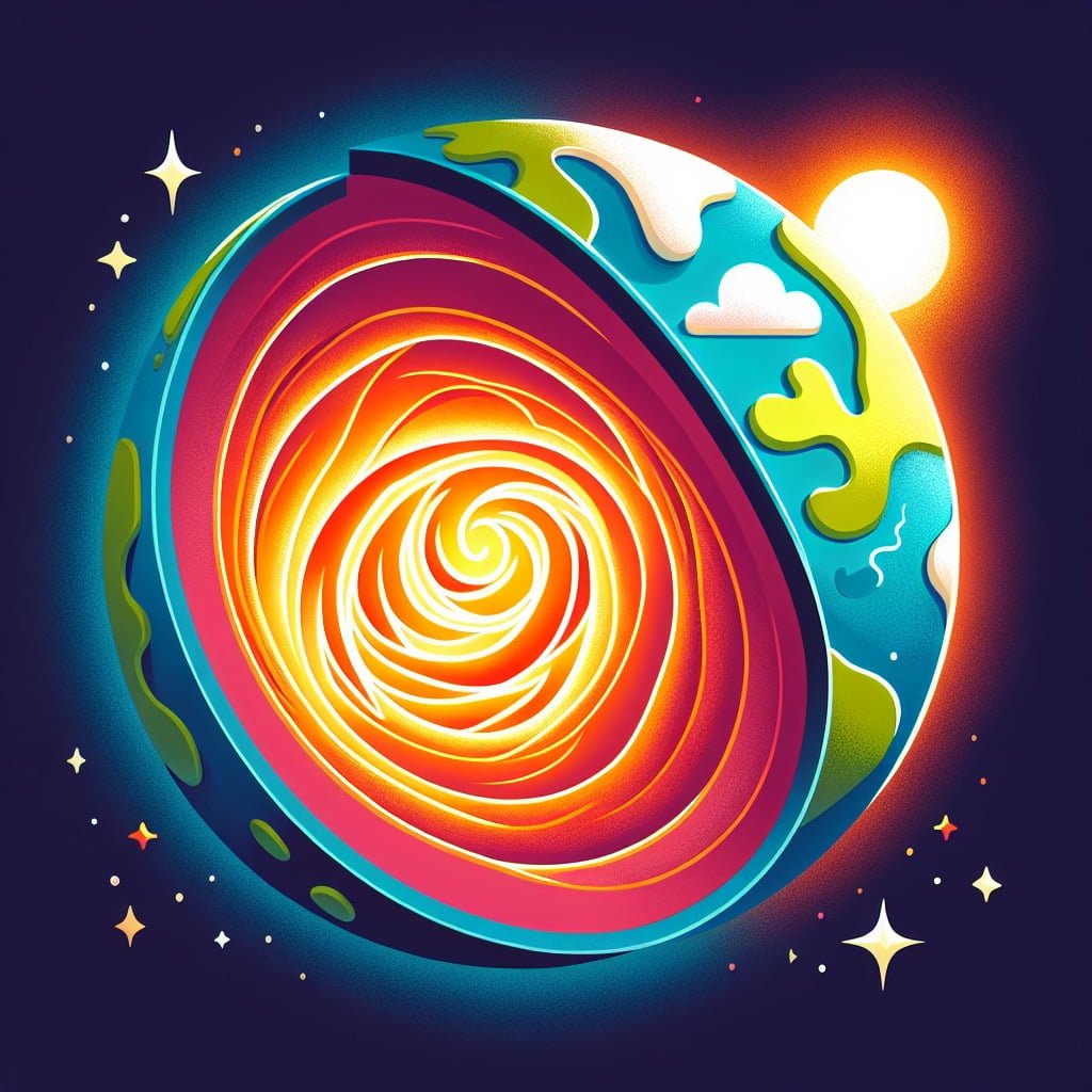 Fun fact for kids about Earth's molten core