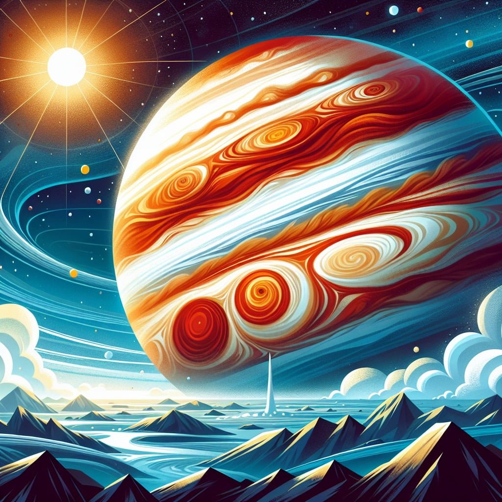 Fun fact for kids about Jupiter's red spot