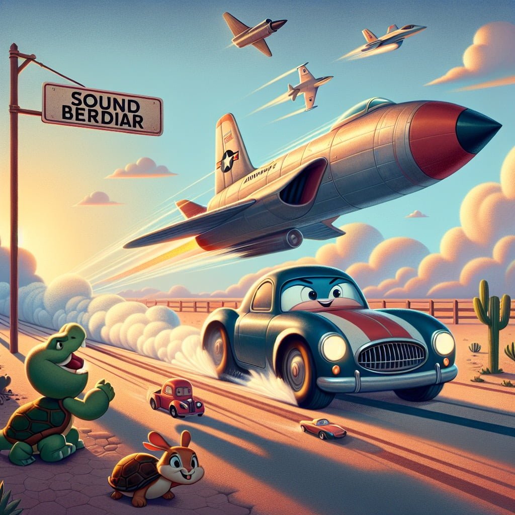 Fun fact for kids about a car breaking the sound barrier
