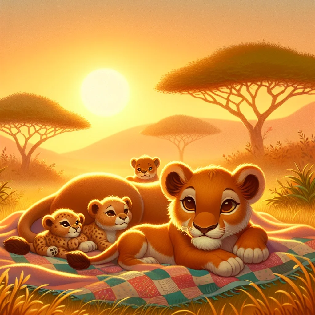 Fun fact for kids about newborn lion cubs