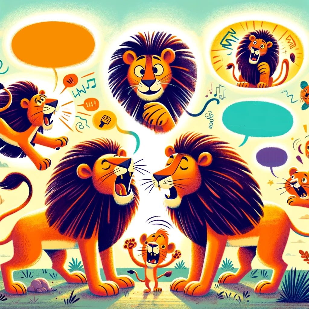 Fun fact for kids about lions communicating