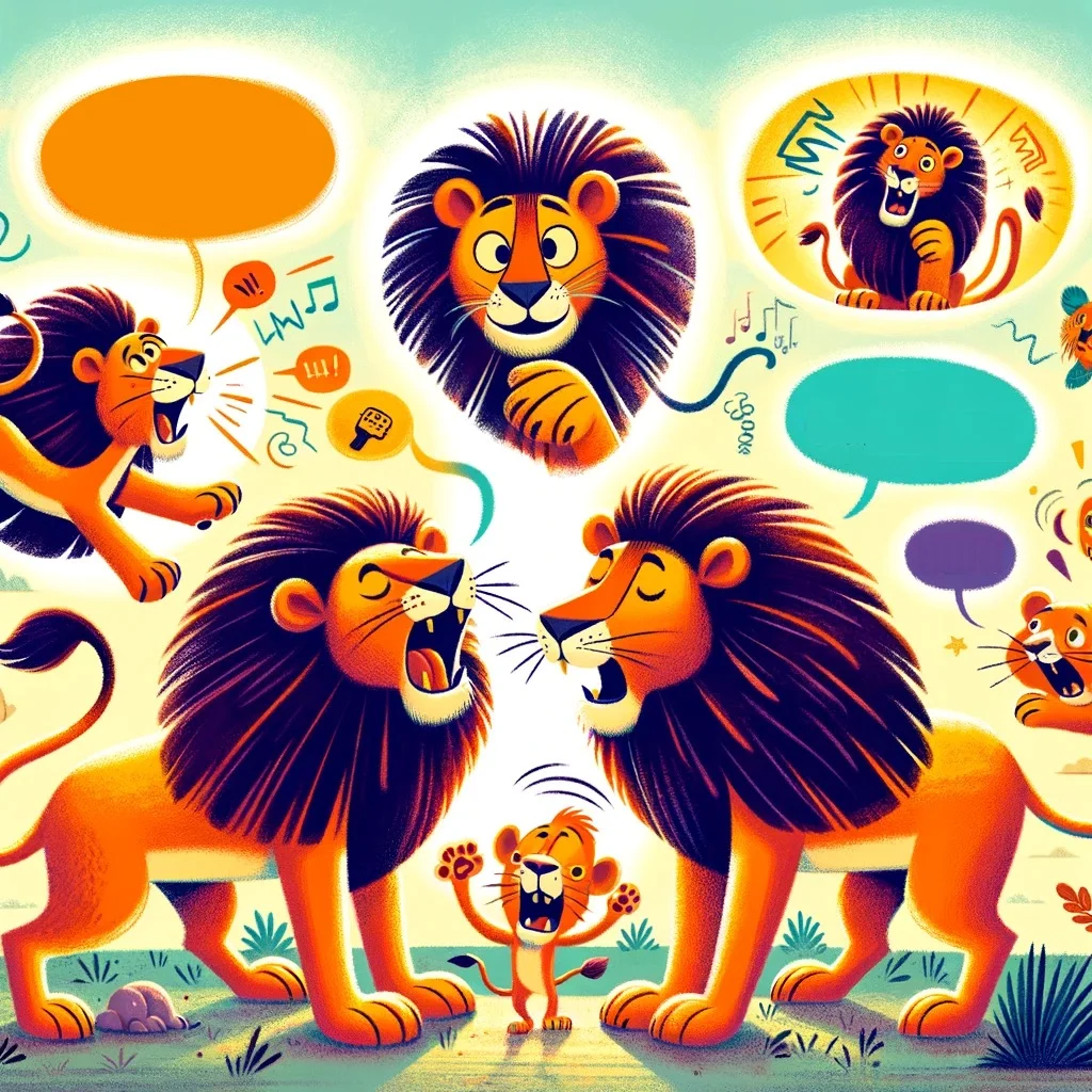 Fun fact for kids about lions communicating
