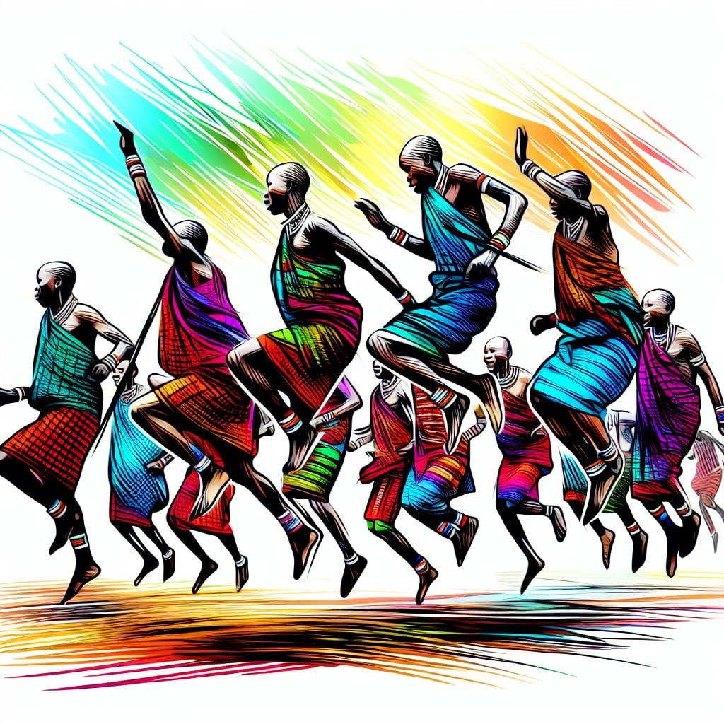Fun fact for kids about the Maasai people jumping