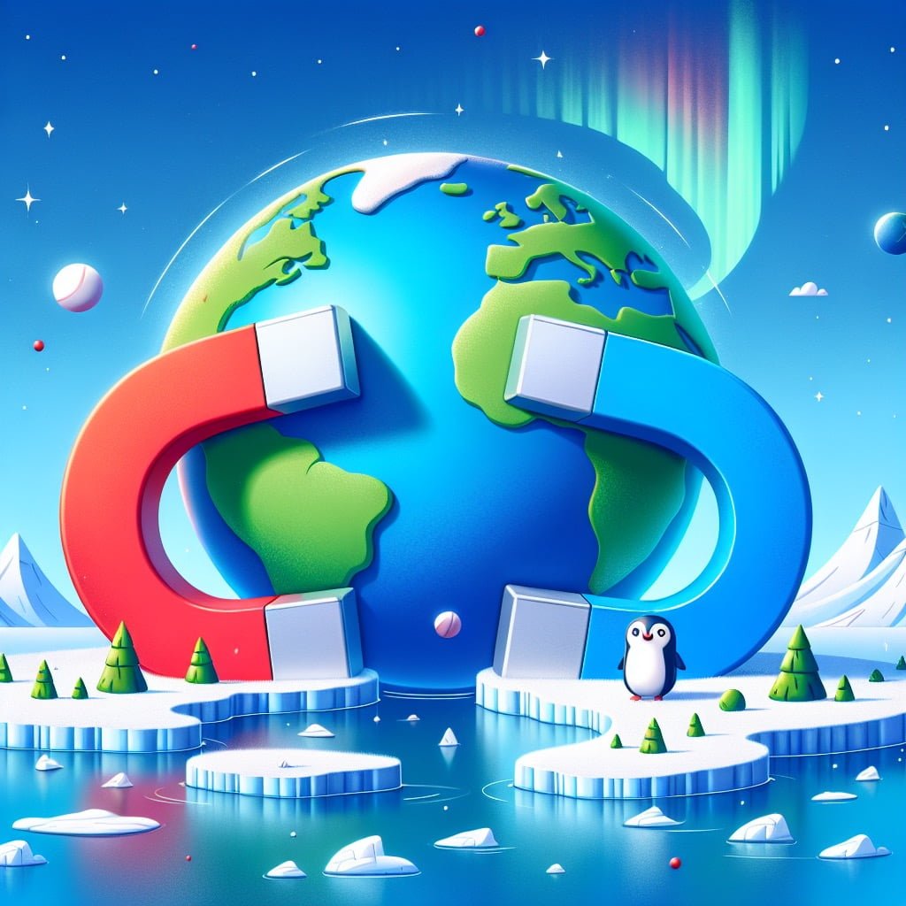 Fun fact for kids about Earth's magnetic poles