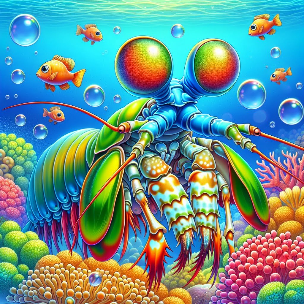 Fun fact for kids about a mantis shrimp