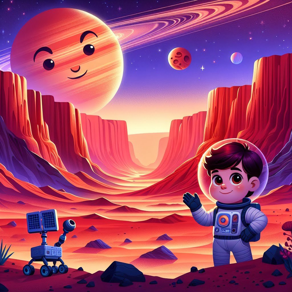 Fun fact for kids about a canyon on Mars