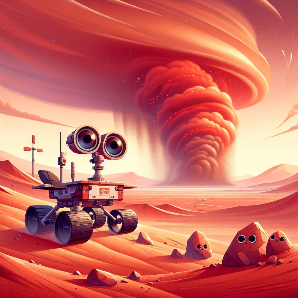 Fun fact for kids about dust storms on Mars