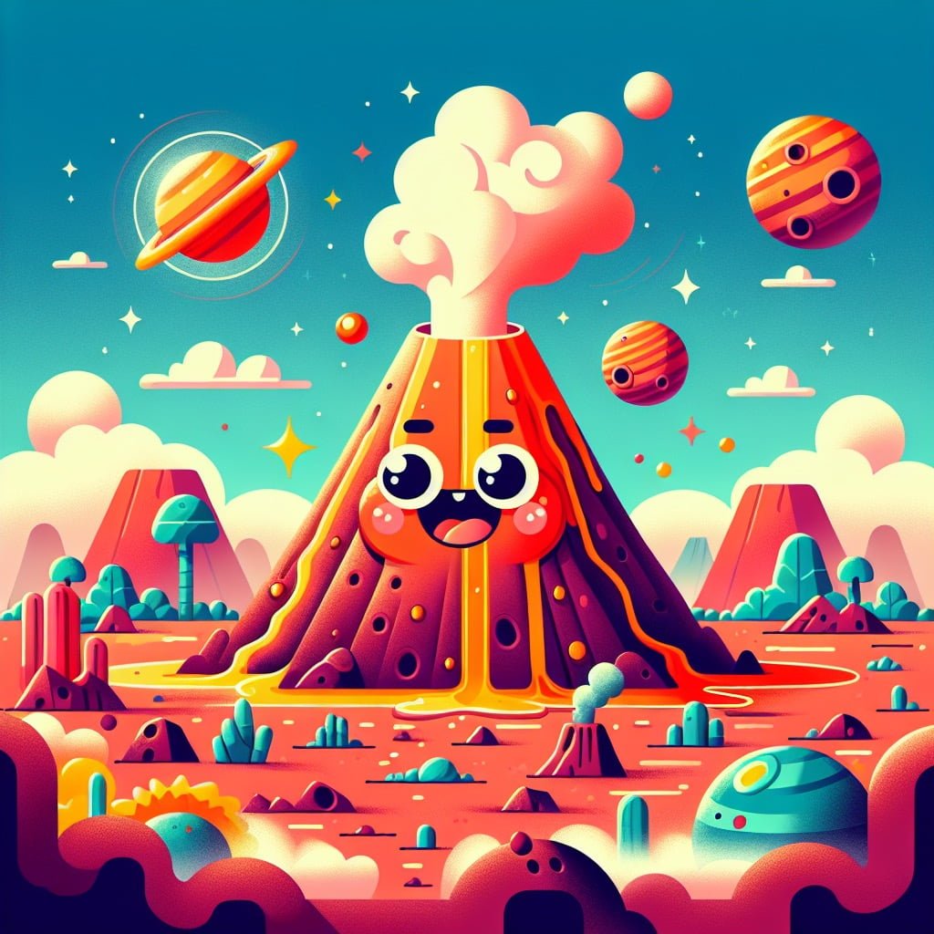 Fun fact for kids about a volcano on Mars