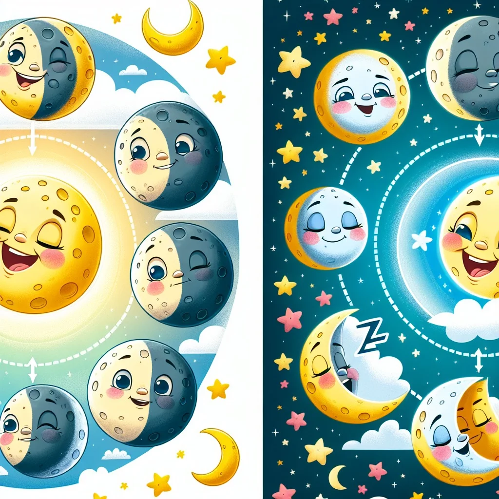 Fun fact for kids about different moon phases