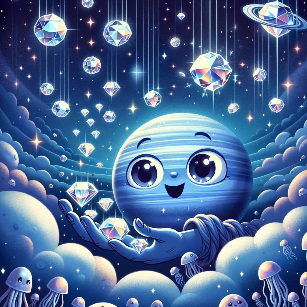 Fun fact for kids about diamond rain on Neptune