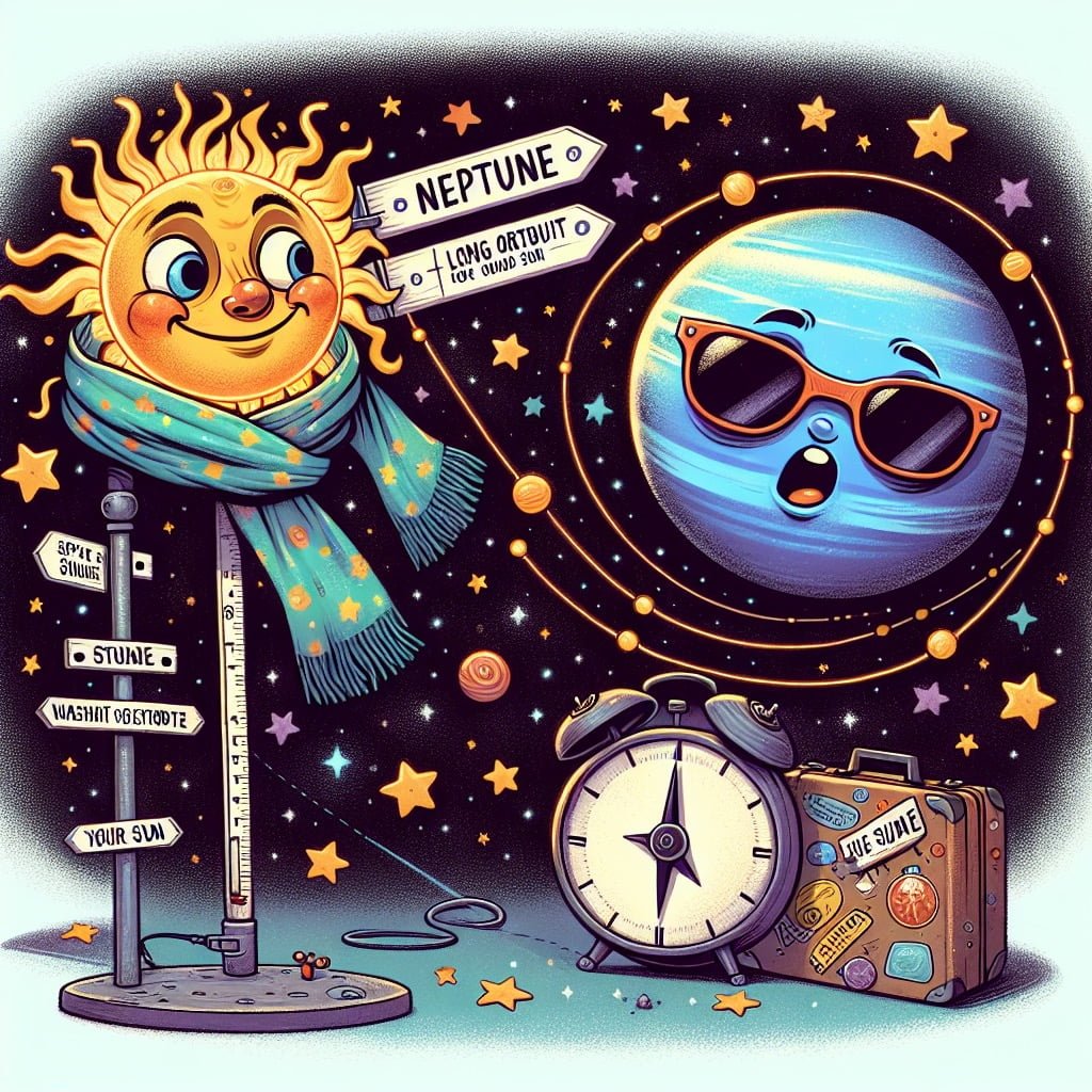 Fun fact for kids about Neptune's year length