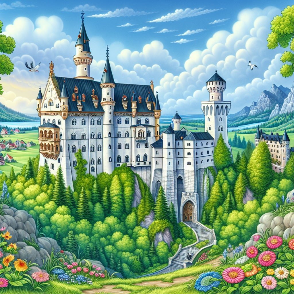 Fun fact for kids about Neuschwanstein Castle