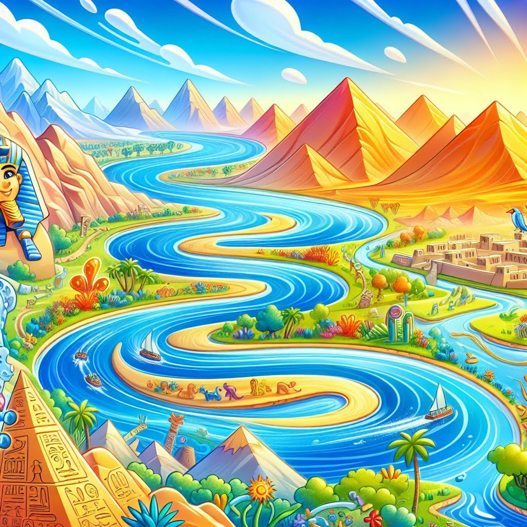 Fun fact for kids about the Nile River in Egypt