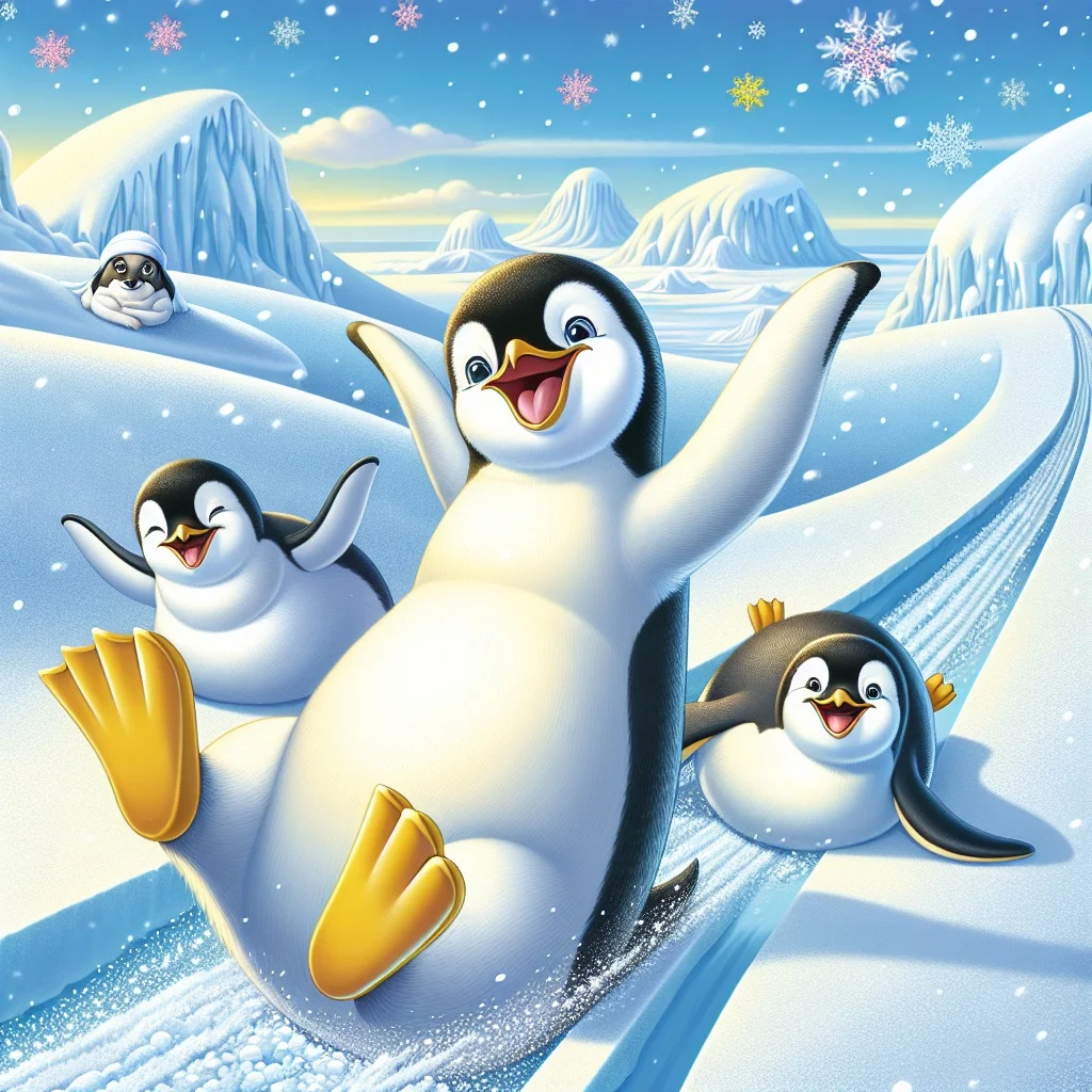 Fun fact for kids about penguin's sliding