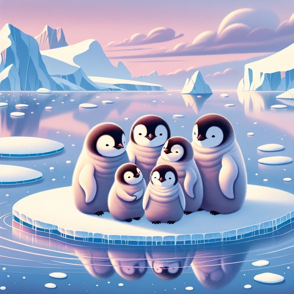 Fun fact for kids about penguins huddling